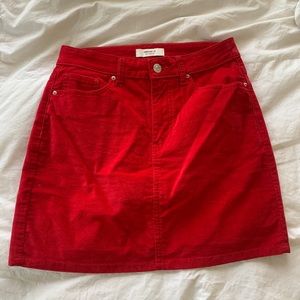 Forever 21 Red Suede Skirt
